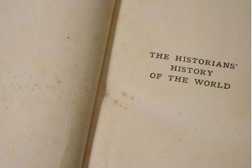 アンティーク雑貨　イギリスアンティーク　The Historians' History of the World　本(洋書、古書、英字本)3冊セット