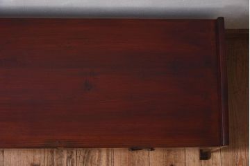 アンティーク雑貨　和製アンティーク　漆塗りが美しい文机(座卓、デスク、在宅ワーク、在宅用、花台、飾り台)