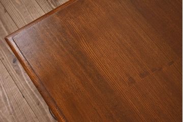 アンティーク家具　高級品　タモ材製の上質な両袖机(文机、在宅ワーク、在宅用デスク、作業台)