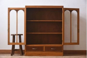 レトロ家具　昭和レトロ　本箱(収納棚、飾り棚、食器棚、ブックケース)