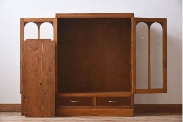 レトロ家具　昭和レトロ　本箱(収納棚、飾り棚、食器棚、ブックケース)