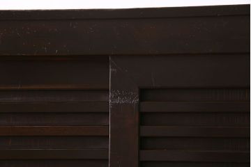 アンティーク家具　古民具・骨董　横桟引き戸　和の趣溢れる美濃帳場箪笥(収納箪笥、収納棚)