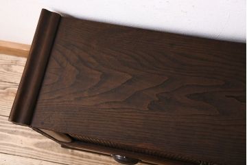 アンティーク家具　古民具・骨董　珍しいシャッター扉(蛇腹扉)式の置き床(収納棚、ローボード)