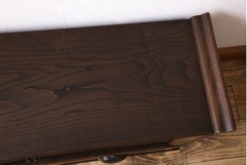 アンティーク家具　古民具・骨董　珍しいシャッター扉(蛇腹扉)式の置き床(収納棚、ローボード)