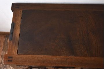 アンティーク家具　古民具・骨董　最上級品　総欅材製の越後帳場箪笥(銭戸棚、収納箪笥)