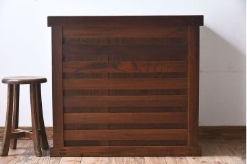 アンティーク家具　古民具・骨董　最上級品　総欅材製の越後帳場箪笥(銭戸棚、収納箪笥)