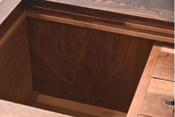 アンティーク家具　古民具・骨董　最上級品　総欅材製の越後帳場箪笥(銭戸棚、収納箪笥)