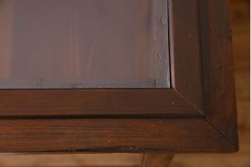 アンティーク家具　大正ロマン　珍しいデザインの大型ショーケース(ガラスケース、飾り棚、陳列棚)