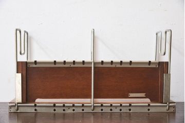 アンティーク雑貨　昭和レトロ　ナラ材　シンプルな本立て(1)