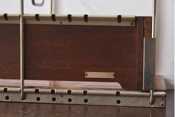 アンティーク雑貨　昭和レトロ　ナラ材　シンプルな本立て(2)