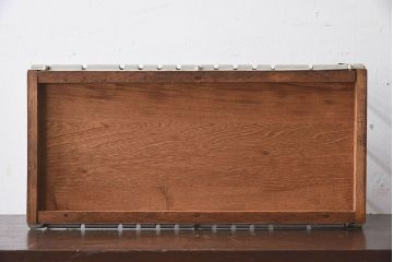 アンティーク雑貨　昭和レトロ　ナラ材　シンプルな本立て(2)