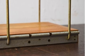 アンティーク雑貨　昭和レトロ　古い栓材製の本立て(1)