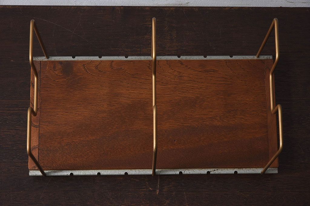 アンティーク雑貨　昭和レトロ　古い栓材製の本立て(2)