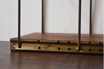 アンティーク雑貨　昭和レトロ　古い栓材製の本立て(3)