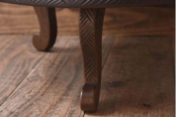 アンティーク雑貨　伝統工芸　上手物　美しい日光彫の花台(飾り台)