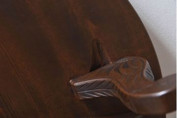 アンティーク雑貨　伝統工芸　上手物　美しい日光彫の花台(飾り台)