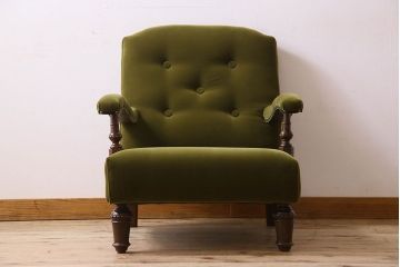 アンティーク家具　大正ロマン　一人掛けソファ(アームチェア、ラウンジチェア、椅子)
