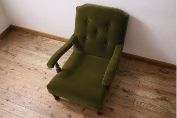 アンティーク家具　大正ロマン　一人掛けソファ(アームチェア、ラウンジチェア、椅子)