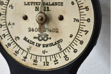 アンティーク雑貨　イギリスアンティーク　SALTER LETTER BALANCE SCALE(ソルター・レター・スケール)　No.11　キッチンスケール(はかり、キッチン雑貨)