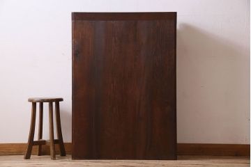 アンティーク家具　大正ロマン　象嵌入り　お洒落な扉が印象的な本箱(ブックケース、本棚、収納棚)