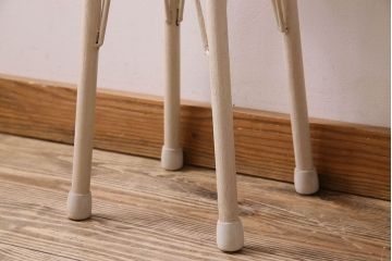 ラフジュ工房オリジナル　アンティークペイントがお洒落な丸スツール(椅子、チェア、丸イス)(2)