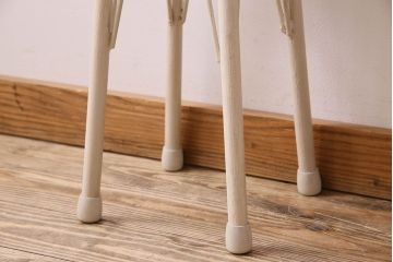 ラフジュ工房オリジナル　アンティークペイントがお洒落な角スツール(椅子、チェア、イス)(2)