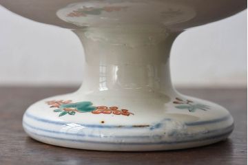 古民具・骨董　幕末明治期!金彩色絵　染付盃洗(1)