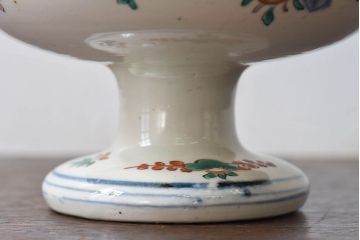 古民具・骨董　幕末明治期!金彩色絵　染付盃洗(2)