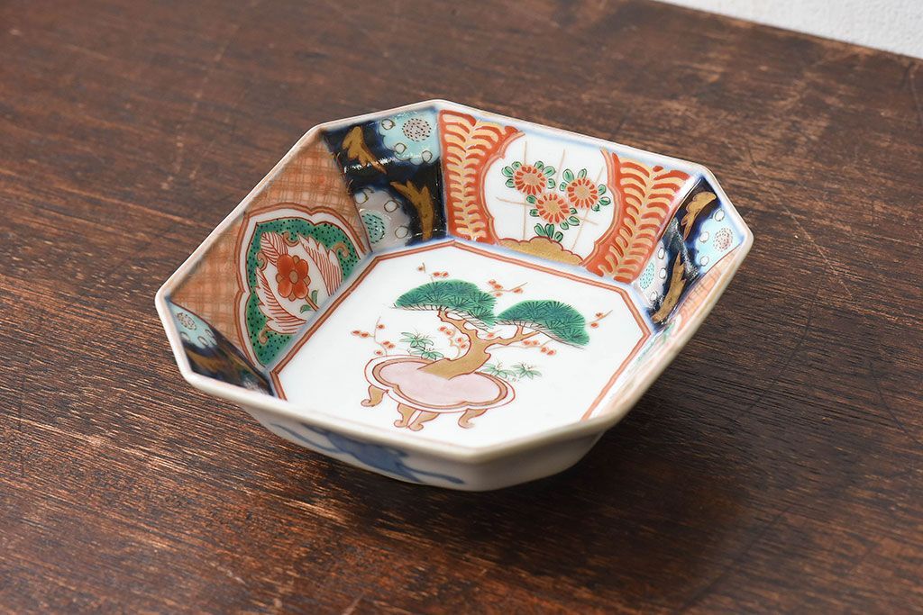 古民具・骨董　幕末明治期　色絵向付(伊万里)