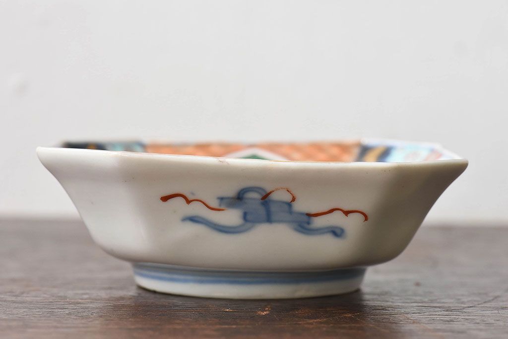 古民具・骨董　幕末明治期　色絵向付(伊万里)