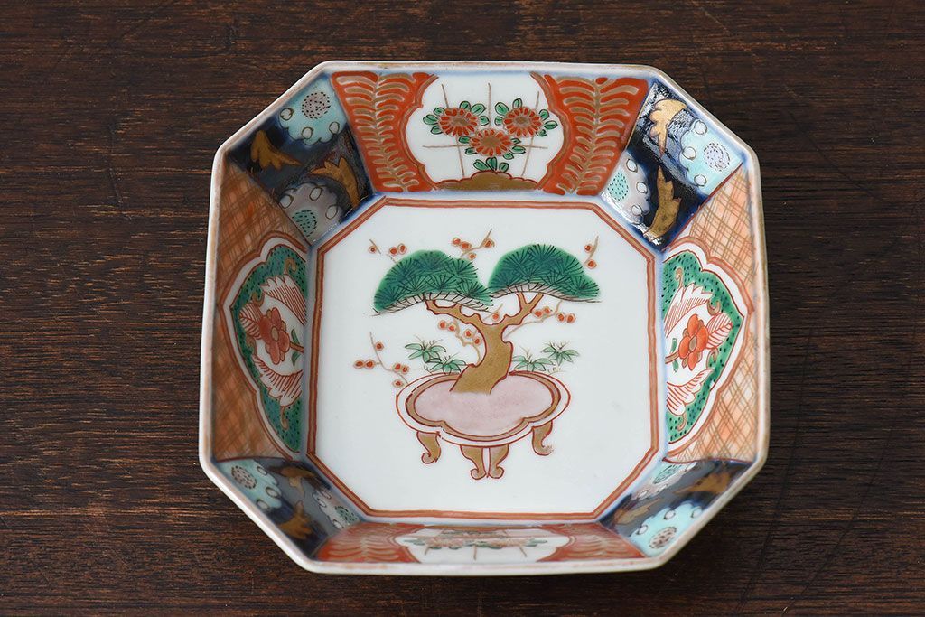 古民具・骨董　幕末明治期　色絵向付(伊万里)