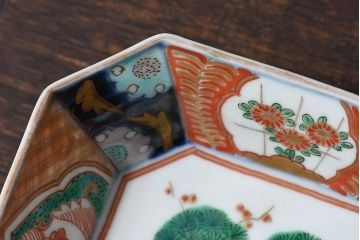 古民具・骨董　幕末明治期　色絵向付(伊万里)