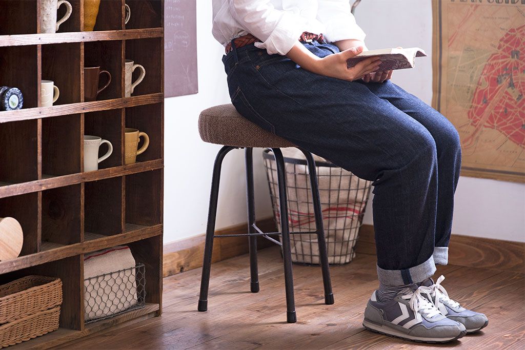 レトロ家具 昭和レトロ クッション座面丸スツール(椅子、チェア、丸イス)(1)