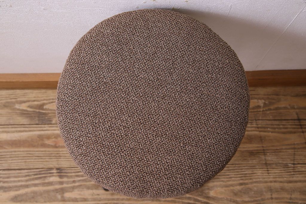 レトロ家具 昭和レトロ クッション座面丸スツール(椅子、チェア、丸イス)(1)