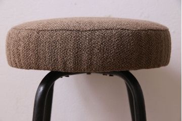 レトロ家具 昭和レトロ クッション座面丸スツール(椅子、チェア、丸イス)(1)
