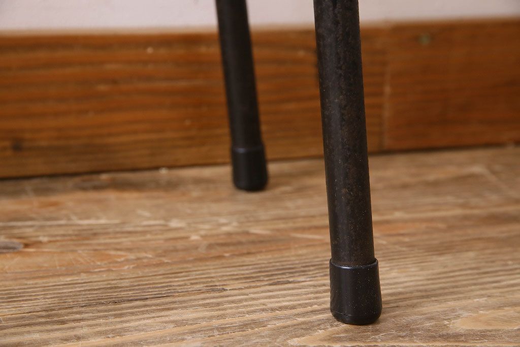 レトロ家具 昭和レトロ クッション座面丸スツール(椅子、チェア、丸イス)(1)