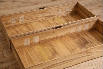 アンティーク家具　明治大正期　シンプルで上品な和製アンティーク五丁引き重ね二本松箪笥(衣装箪笥)