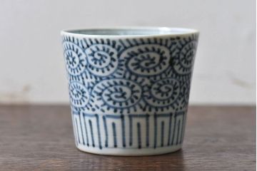 古民具・骨董　江戸後期　蛸唐草文　蕎麦猪口