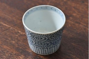 古民具・骨董　江戸後期　蛸唐草文　蕎麦猪口