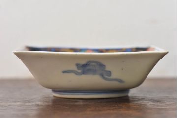 アンティーク雑貨　古民具・骨董　幕末明治期　上手物　色絵　雲龍文向付(伊万里)