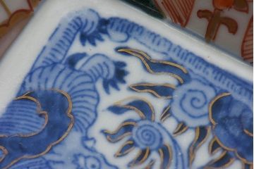 アンティーク雑貨　古民具・骨董　幕末明治期　上手物　色絵　雲龍文向付(伊万里)