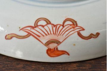 アンティーク雑貨　古民具・骨董　幕末明治期　色絵錦手六寸皿(伊万里)(1)