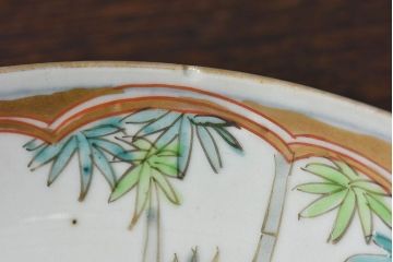 アンティーク雑貨　古民具・骨董　幕末明治期　色絵錦手六寸皿(伊万里)(2)