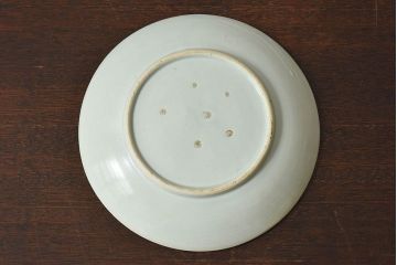 アンティーク雑貨　古民具・骨董　江戸期　染付　帆に蓮文　大皿(伊万里)