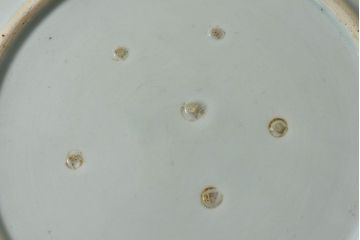 アンティーク雑貨　古民具・骨董　江戸期　染付　帆に蓮文　大皿(伊万里)