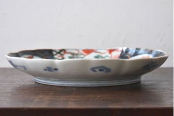 アンティーク雑貨　古民具・骨董　明治期　伊万里　錦手八寸皿(1)