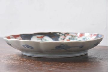 アンティーク雑貨　古民具・骨董　明治期　伊万里　錦手八寸皿(1)