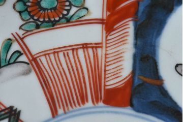 アンティーク雑貨　古民具・骨董　明治期　伊万里　錦手八寸皿(1)