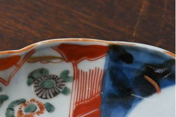 アンティーク雑貨　古民具・骨董　明治期　伊万里　錦手八寸皿(2)