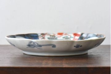 アンティーク雑貨　古民具・骨董　明治期　伊万里　錦手八寸皿(3)